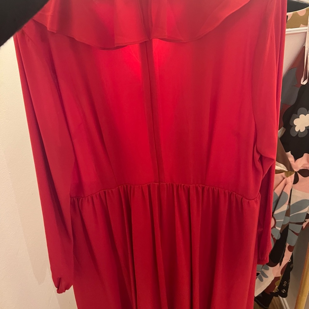 Like New Plus Size Red Ruffle Dress - Picture 3 of 4